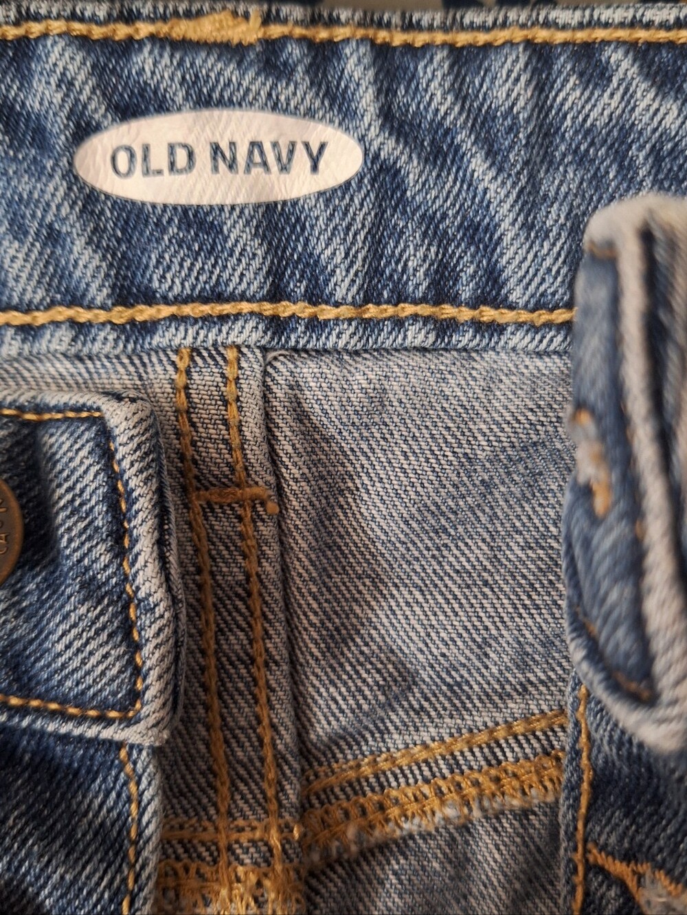 Old Navy Blue Denim Midi Skirt with Front Buttons - Picture 5 of 6